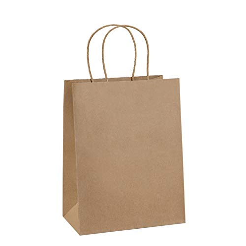 11 x 14 x 3 inches Paper Bags Brown / Kraft Paper Bags with Handles 110 Grams - Image 3
