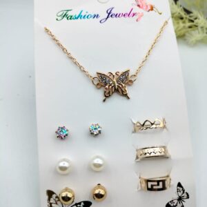 Butterfly Golden Jewelry Set