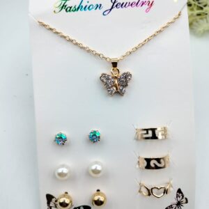 Butterfly Jewelry Golden Set