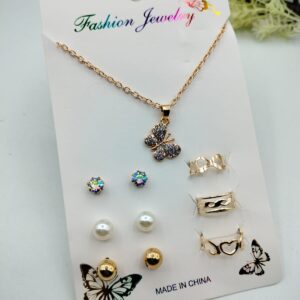 Jewelry Set Golden Butterfly