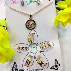 Jewelry Set Swan Golden