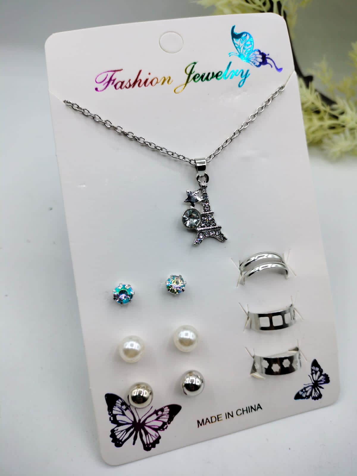 Silver Jewelry Set Eiffel