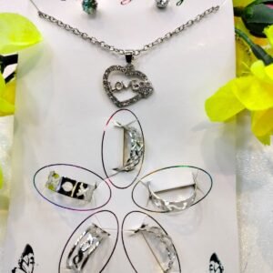 Jewelry Set love Silver
