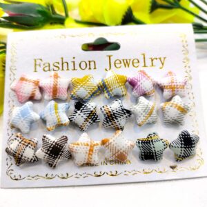 Checkered Star Studs Card