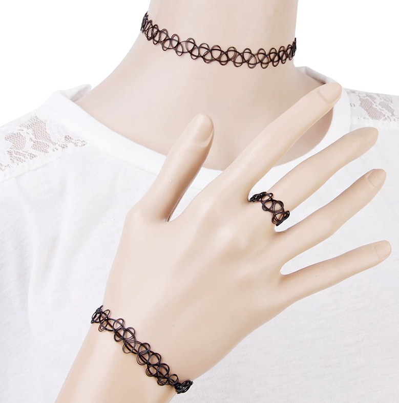 Tattoo Choker Stretch Necklace