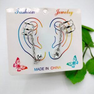 Silver Cuff Earrings Jewelry