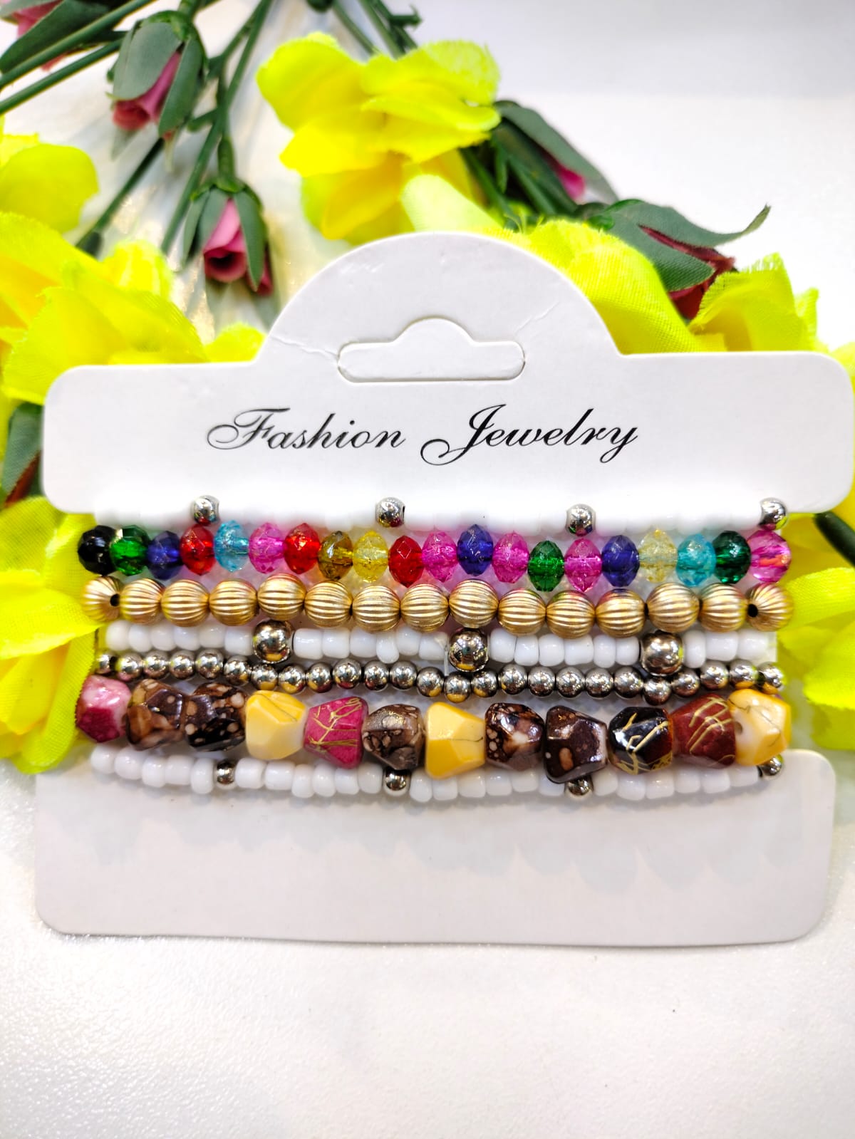 White Beads Bracelet
