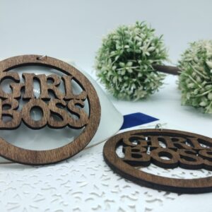 Trendy Newest Girl Boss Wooden Earrings