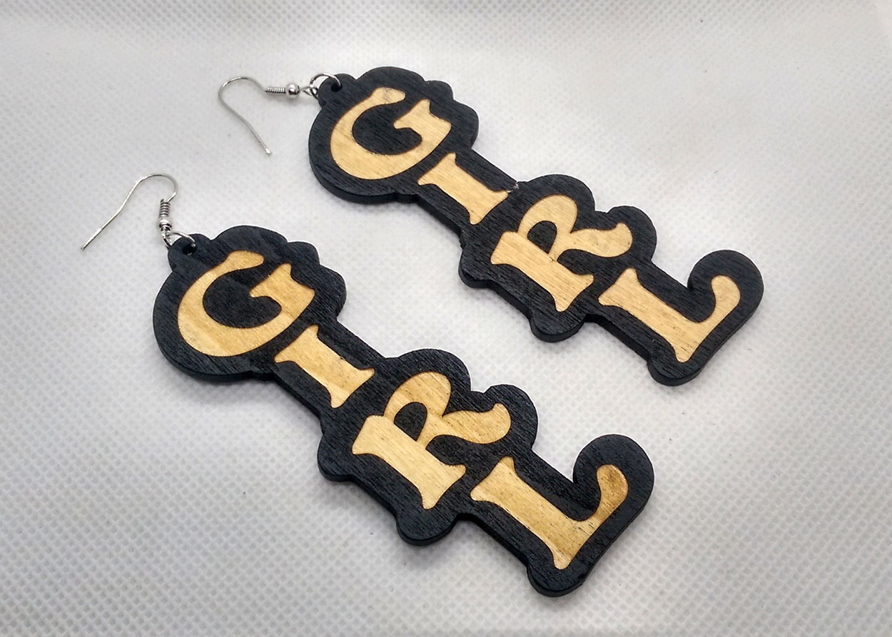 Trendy Newest Girl Wooden Earrings - Image 3