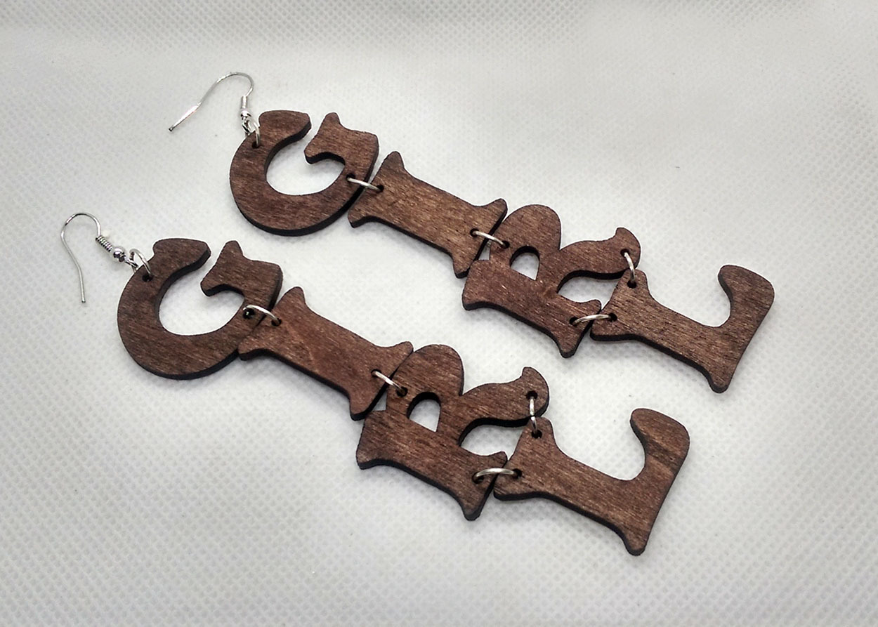 Trendy Newest Girl Wooden Earrings - Image 3