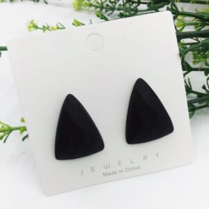New Trendy Fashion Triangular Black Color Drop Earrings for Women