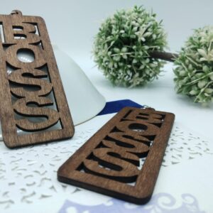 Trendy Newest Brown Boss Wooden Earrings