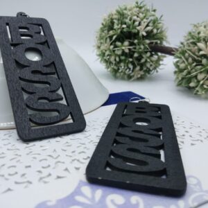 Trendy Newest Black Boss Wooden Earrings