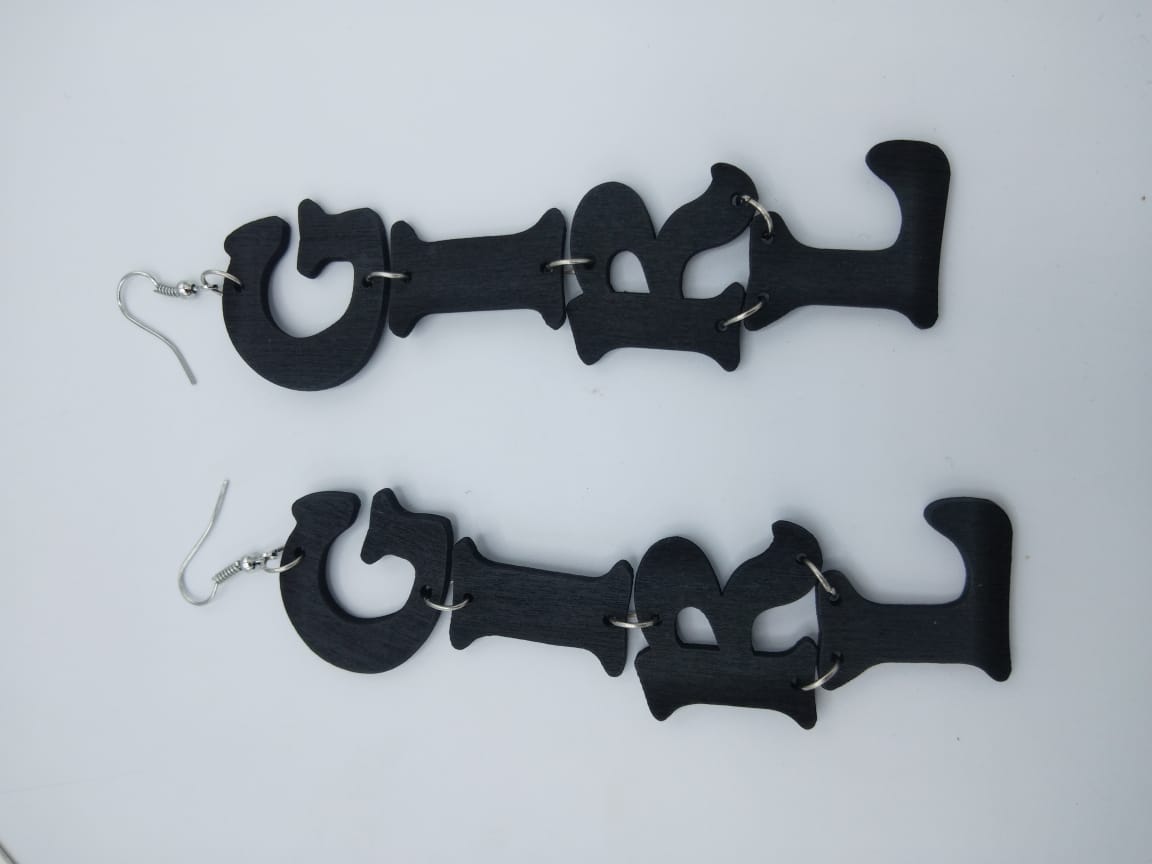 Trendy Newest Girl Wooden Earrings - Image 2