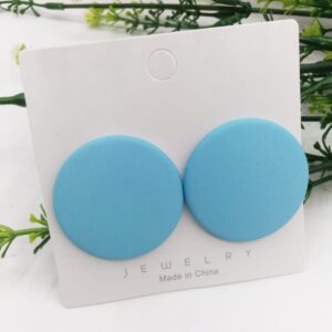 New Trendy Fashion Round Blue Color Drop Earrings for Women