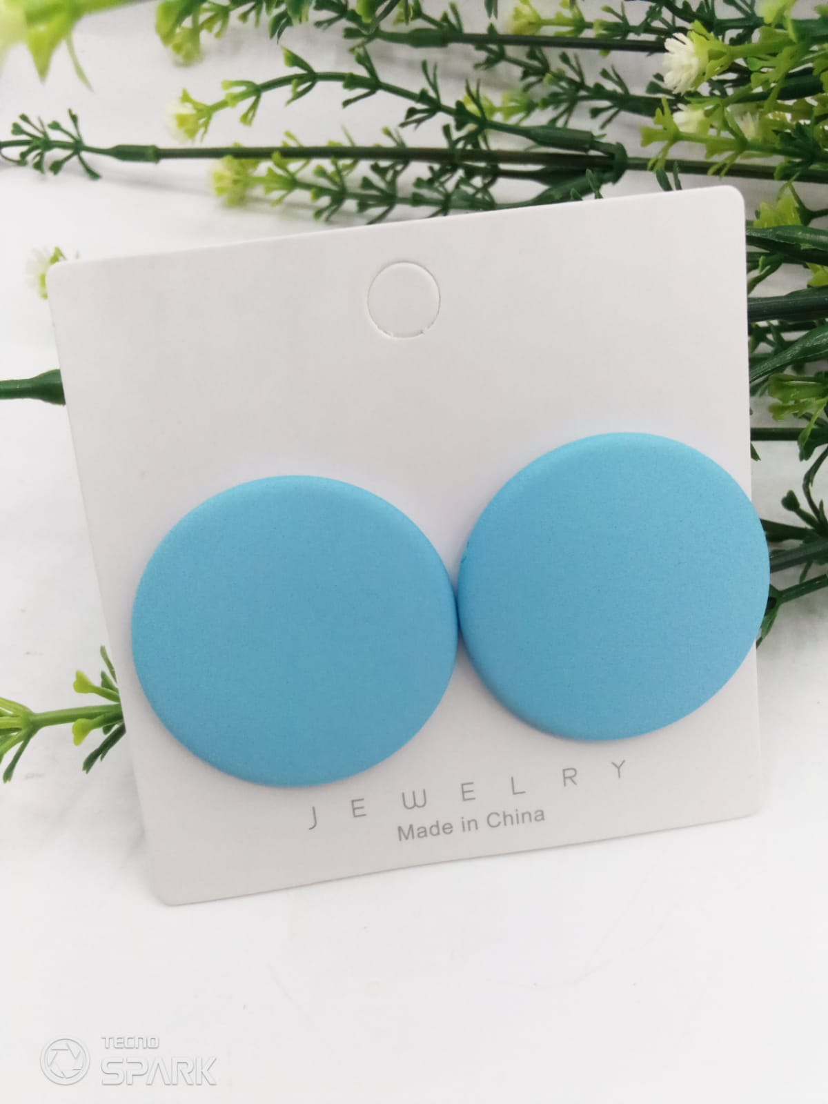 New Trendy Fashion Round Blue Color Drop Earrings for Women