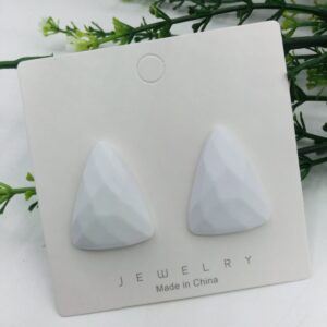 New Trendy Fashion Triangular White Color Drop Earrings for Women
