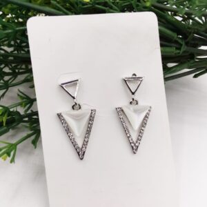 Earrings for Women Silver V Pearl Drop Earrings Trend Fashion Jewelry
