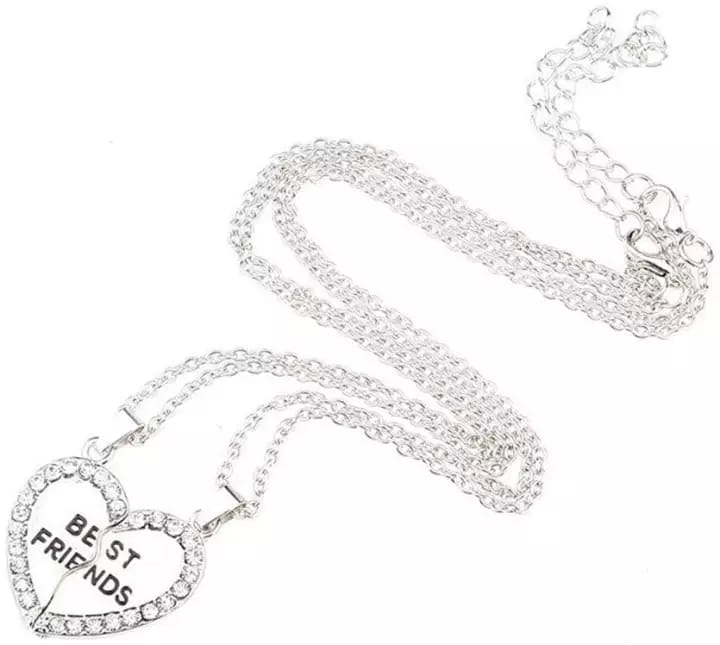 Unisex 2 Pcs Best Friend Letter Necklace Fashion Couple Friendship Jewelry - Image 2