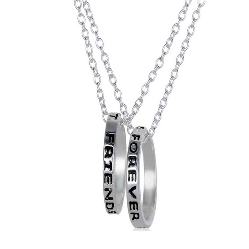 Fashion New Pack of Two Best Friend Forever Rings Pendant Jewelry - Image 2