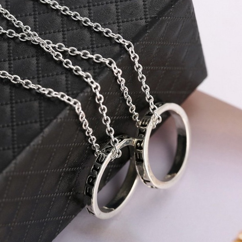 Fashion New Pack of Two Best Friend Forever Rings Pendant Jewelry - Image 6