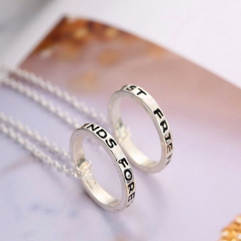 Fashion New Pack of Two Best Friend Forever Rings Pendant Jewelry - Image 7