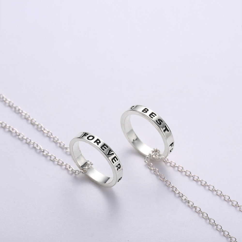 Fashion New Pack of Two Best Friend Forever Rings Pendant Jewelry - Image 8