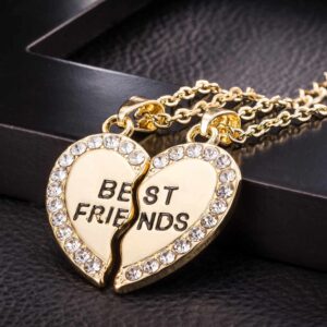 Unisex 2 Pcs Best Friend Letter Necklace Fashion Couple Friendship Jewelry