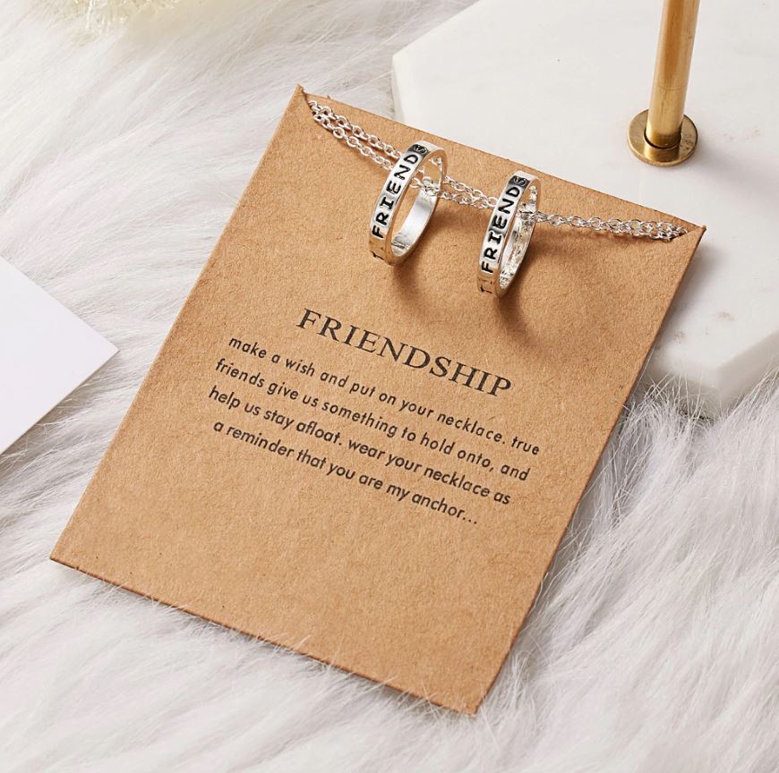 Fashion New Pack of Two Best Friend Forever Rings Pendant Jewelry - Image 9