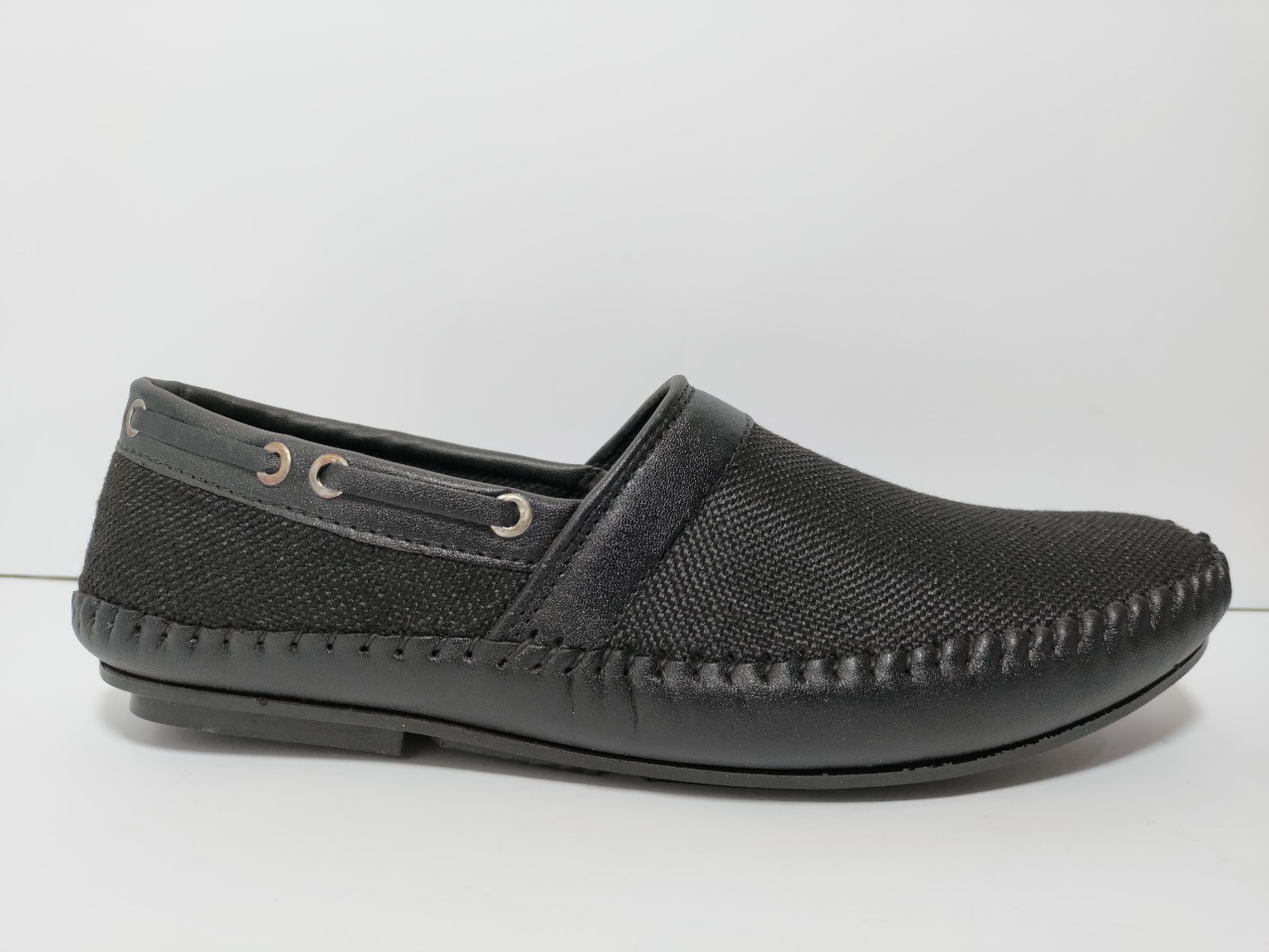 Luxury Men Velvet Loafer Shoes Unique Italian Design Black Color - Image 3