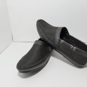 Luxury Men Velvet Loafer Shoes Unique Italian Design Black Color