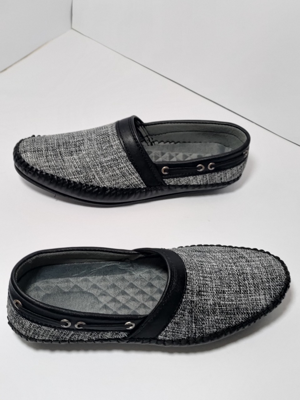 Luxury Men Velvet Loafer Shoes Unique Italian Design Grey Color - Image 5