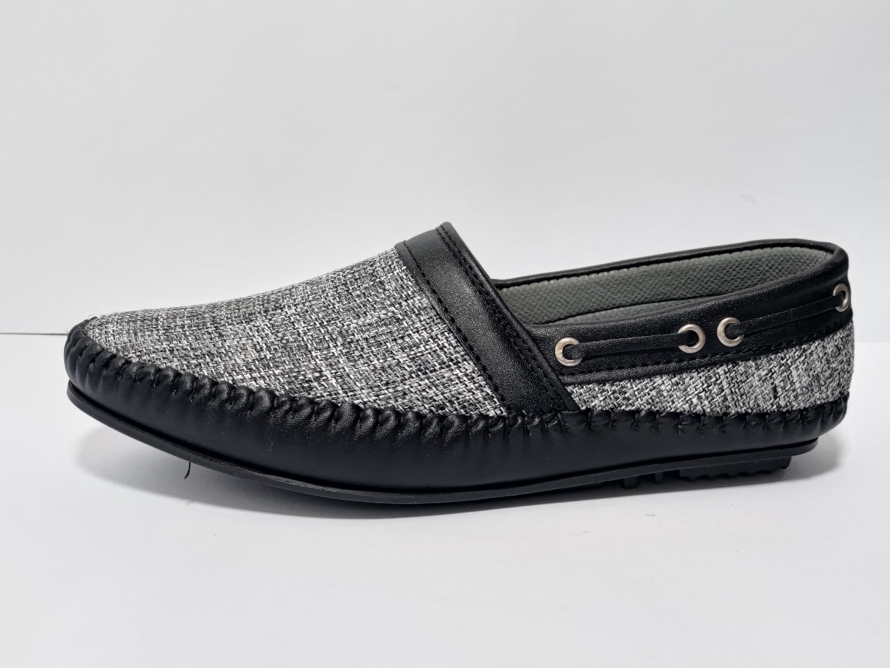 Luxury Men Velvet Loafer Shoes Unique Italian Design Grey Color - Image 4