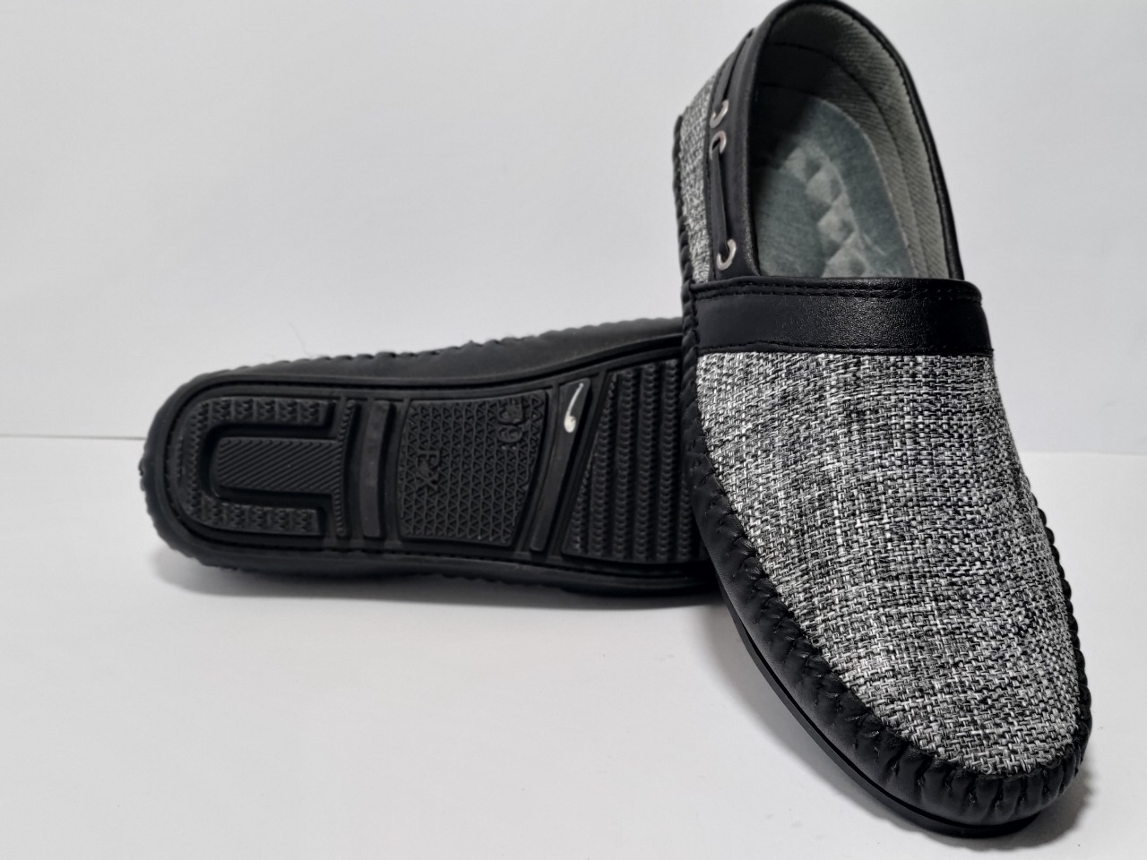 Luxury Men Velvet Loafer Shoes Unique Italian Design Grey Color - Image 2