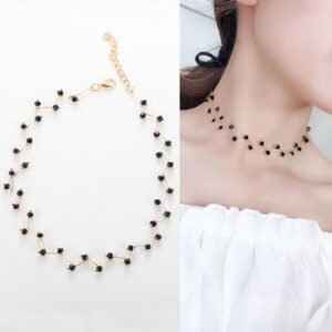Black Choker Collar Necklace