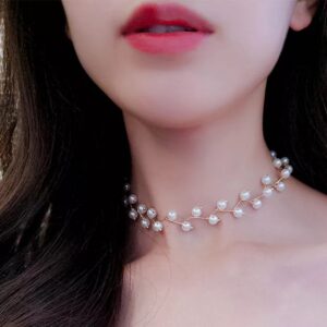 White Choker Collar Necklace