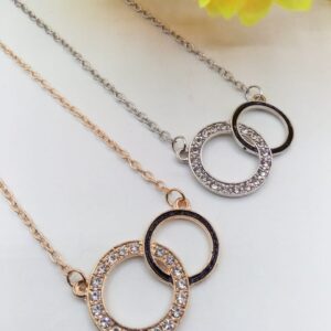 Pack Of Two Pendants For Women Crystal Jewelry Charm Statement Chain Necklaces