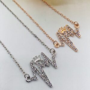Pack Of Two Heartbeat Pendants For Women Crystal Jewelry Charm Statement Chain Necklaces