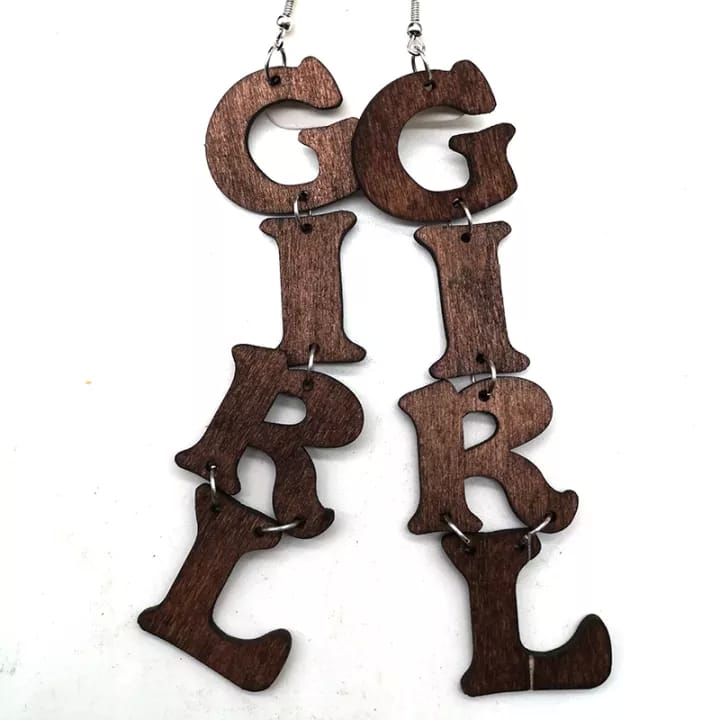 Trendy Newest Girl Wooden Earrings - Image 4
