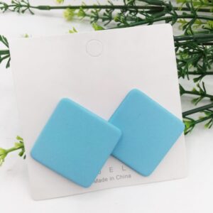 New Trendy Fashion Square Blue Color Drop Earrings for Women