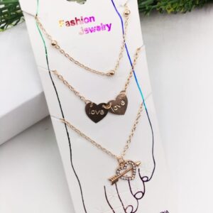 Golden Anklet Arrow Heart Set
