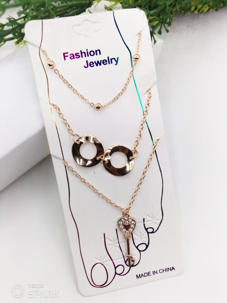 Golden Anklet Key Rings Set