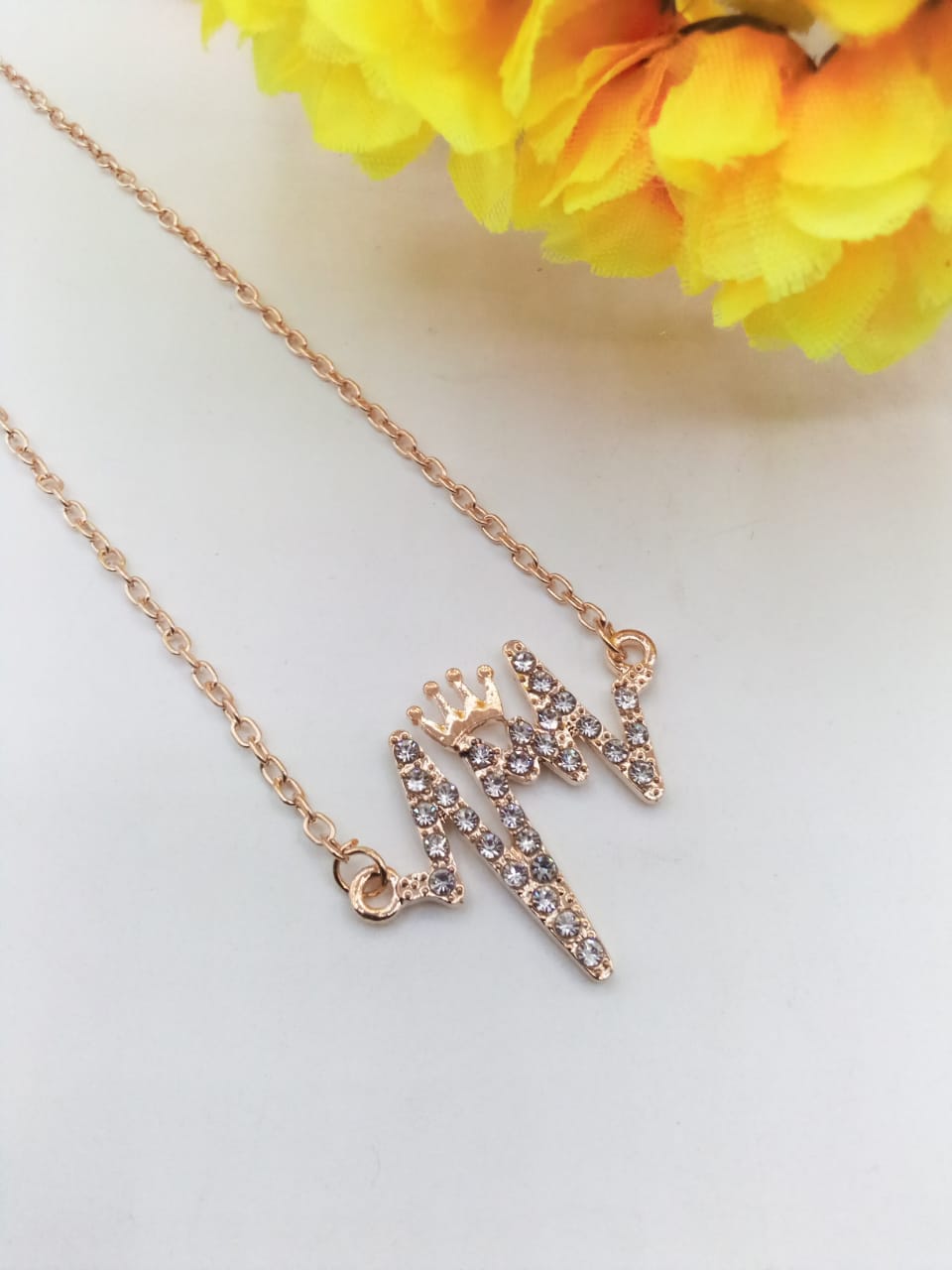 Golden Heartbeat Pendant For Women Crystal Jewelry Charm Statement Chain Necklaces