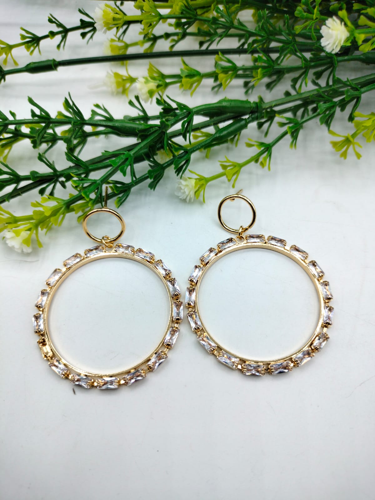 Earrings for Women Golden Round Earrings Trend Fashion Jewelry