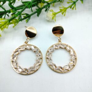Earrings for Women Golden Round Earrings Trend Fashion Jewelry
