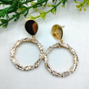 Earrings for Women Golden Round Earrings Trend Fashion Jewelry