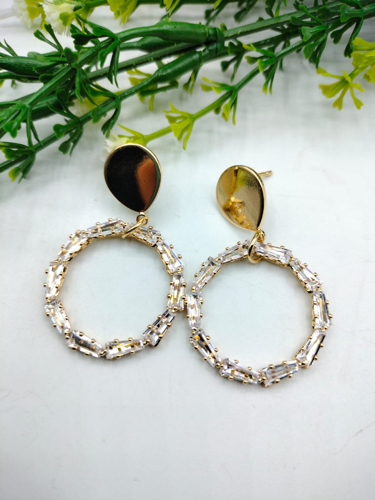 Earrings for Women Golden Round Earrings Trend Fashion Jewelry