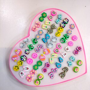 36 Pairs of Emojis Studs Earrings For Girls & Women