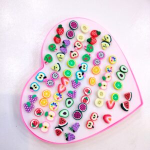 36 Pairs of Fruits Studs Earrings For Girls & Women