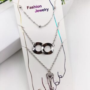 Silver Anklet Key Rings Set
